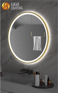 Telaio in lega di alluminio Certificazione CE Lampada da specchio a LED Lampada a emissione luminosa Specchio WC Specchio rotondo a parete Bagno Specchio intelligente Bagno